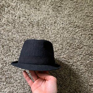 Black w/ Grey Stripe Dickies Fedora Hat L/XL